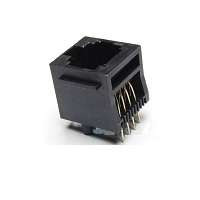 RJ45 روبردی ایستاده مشکی