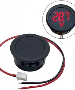 ولتمتر DC گرد قرمز